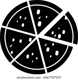 Pizza icon Black and white, Pizza symbol, Pizza slice icon