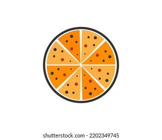 Pizza Icon, Cafe Restaurant Logo Concept Vector Template