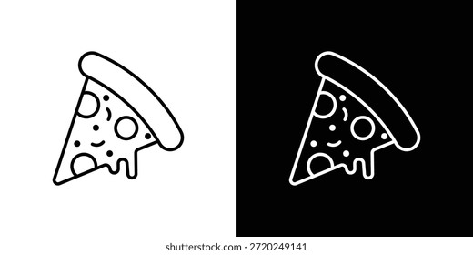 Pizza icon Clip Art design. Line icons