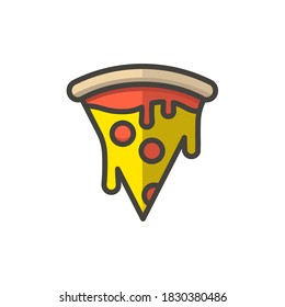 pizza icon of color style  vector illustration design