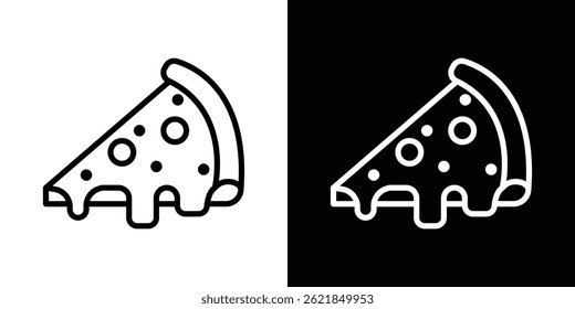 Pizza icon concept stroke on white background