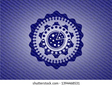 pizza icon with denim texture