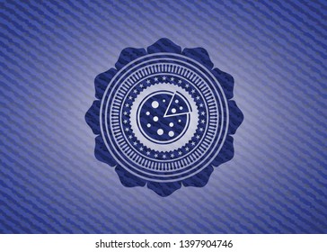 pizza icon with denim texture