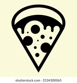 Icono de la pizza, concepto de diseño del icono de la pizza