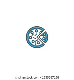 Pizza icon design. Gastronomy icon vector illustration design