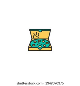 Pizza icon design. Gastronomy icon vector illustration