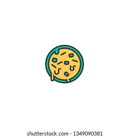 Pizza icon design. Gastronomy icon vector illustration