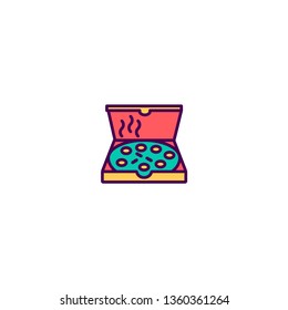 Pizza icon design. Gastronomy icon vector illustration