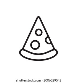 Ilustración Gráfica Vector De Diseño De Icono Pizza En Estilo Plano De Moda. Adecuado para diseño de sitios web, logotipo, aplicación, plantilla y ui. EPS 10.