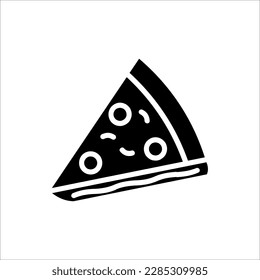Pizza Icon Design Vector Symbol Fast Food Meal, isolated on white background.