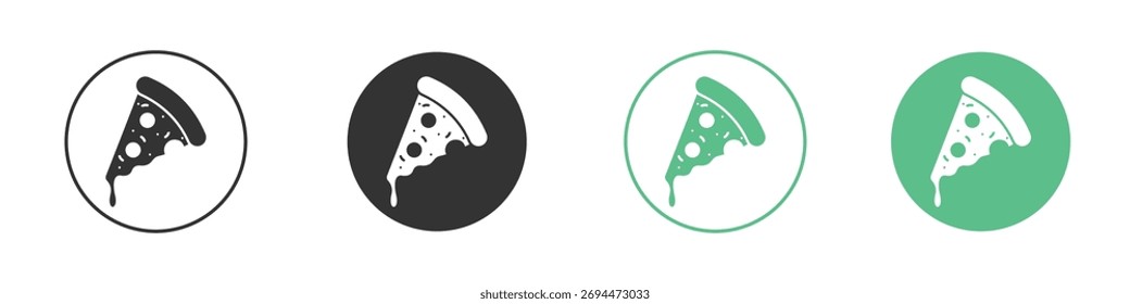 Icono de la pizza para el diseño y el Web.