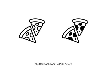 Pizza icon design with white background stock illustration