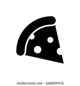 Icono de pizza diseñado en estilo glifo