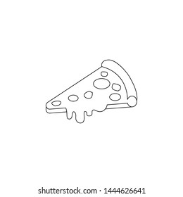 Pizza icon. Element of resturant for mobile concept and web apps icon. Outline, thin line icon for website design and development, app development