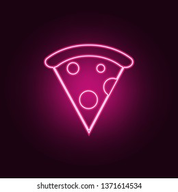 pizza icon. Elements of Web in neon style icons. Simple icon for websites, web design, mobile app, info graphics