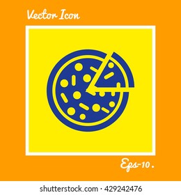 Pizza icon. Eps-10.