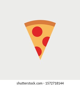 Pizza icon, Fast Food Concept, Flat Style. - Vector