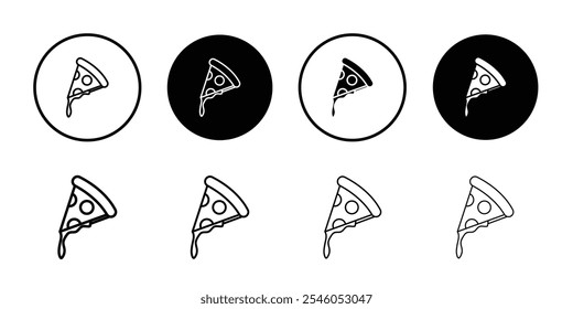 Pizza icon Flat art illustration in outline