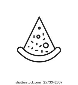 Pizza icon Flat fill set collection