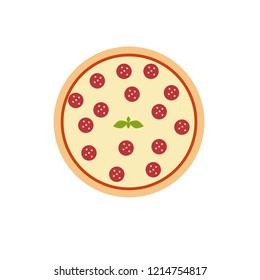 Pizza icon in flat style. Eps 10