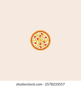 Pizza icon flat vector design.