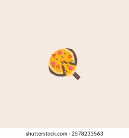 Pizza icon flat vector design.