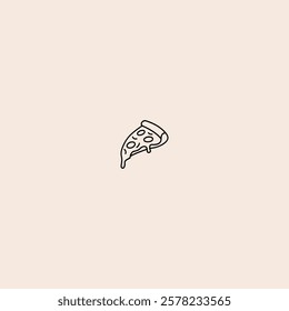 Pizza icon flat vector design.