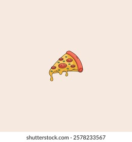 Pizza icon flat vector design.