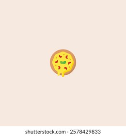 
Pizza icon flat vector design.