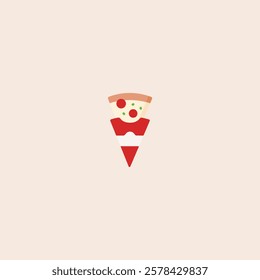 
Pizza icon flat vector design.