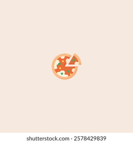 
Pizza icon flat vector design.