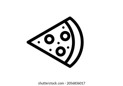 Pizza Icon Flat Pizza Vector Illustration