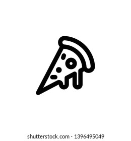 pizza icon, food vector illustration