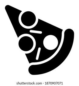 Pizzasymbol mit Glyph-Stil. Geeignet für Webdesign, Logo, App und Benutzeroberfläche.