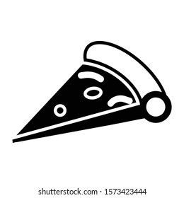 pizza icon glyph vector design