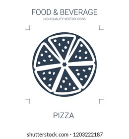 pizza icon. high quality filled pizza icon on white background. from food collection flat trendy vector pizza symbol. use for web and mobile