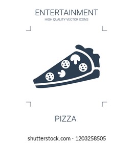 pizza icon. high quality filled pizza icon on white background. from entertainment collection flat trendy vector pizza symbol. use for web and mobile