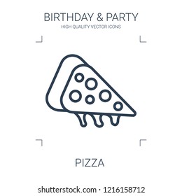 pizza icon. high quality line pizza icon on white background. from birthday party collection flat trendy vector pizza symbol. use for web and mobile