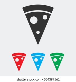 Pizza icon illustration isolated vector sign symbol