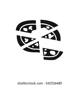 pizza icon illustration isolated vector sign symbol