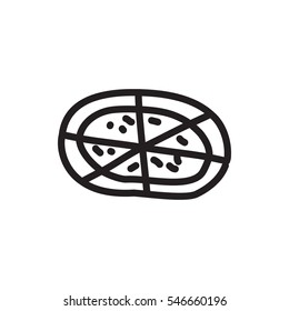 pizza icon illustration isolated vector sign symbol
