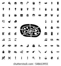 pizza icon illustration isolated vector sign symbol