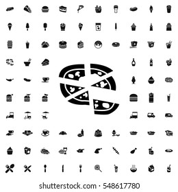 pizza icon illustration isolated vector sign symbol