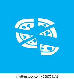 pizza icon illustration isolated vector sign symbol