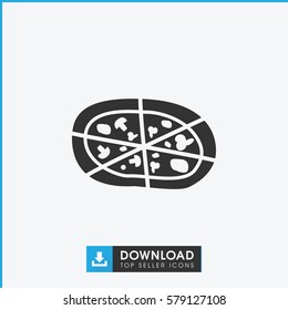 pizza icon illustration isolated vector sign symbol