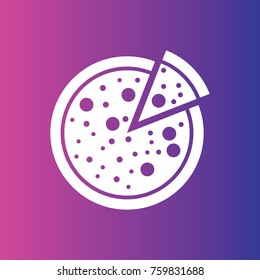 Pizza icon illustration isolated vector sign symbol