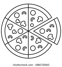 Pizza icon. Pizza illustration perfect for website. Perfect use for web, pattern, design, icon, ui, ux, etc.