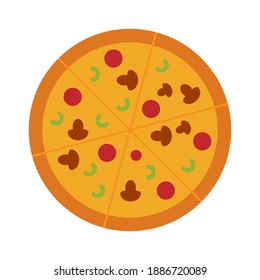 Pizza icon. Pizza illustration perfect for website. Perfect use for web, pattern, design, icon, ui, ux, etc.