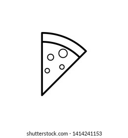 Pizza icon illustration, Pizza slice icon vector fast food delivery   - vector