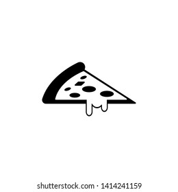 Pizza icon illustration, Pizza slice icon vector fast food delivery   - vector